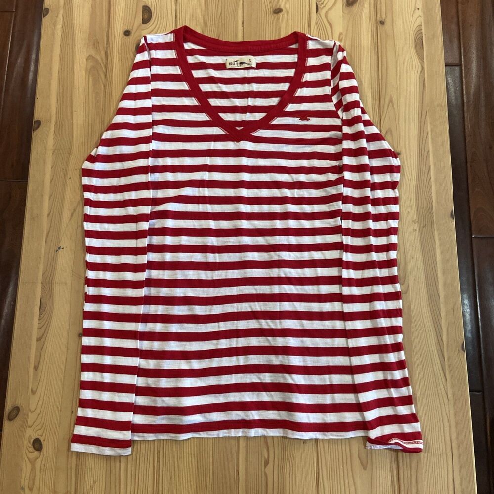 Vtg Y2K Hollister Top Sz S Bella Swan Striped Preppy Layers